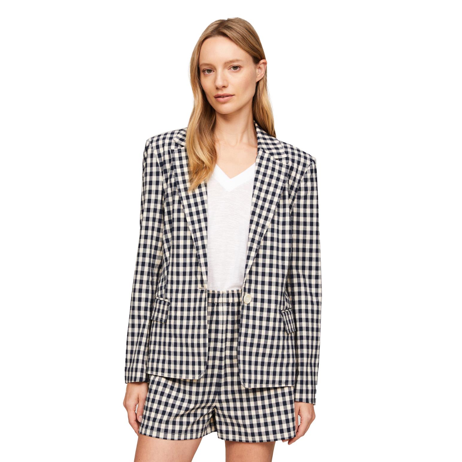 Tommy Hilfiger Gingham Slim Sb Blazer